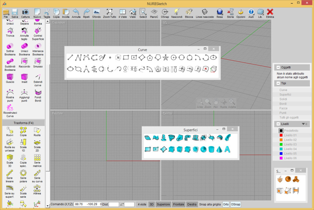 NURBSketch Interfaccia